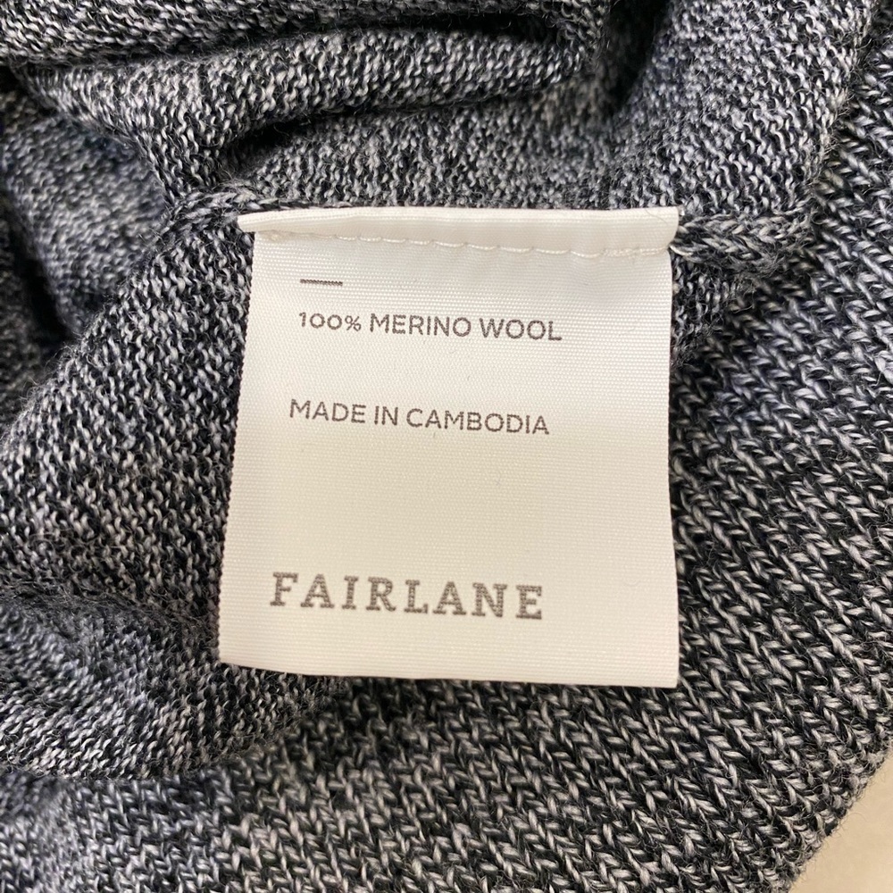 Fairlane Mens Sweater Size Large Gray Merino Wool NWOT - Picture 8 of 9